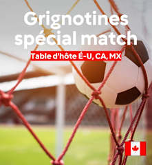 Grignotines spécial match - Table d'hôte É-U, CA, MX