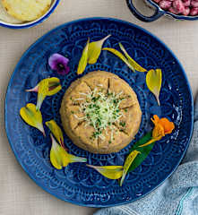 Puré de frijoles verdes y chorizo