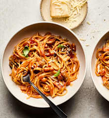 Tomaten-Champignon-Spaghetti