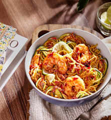 Sambal Prawn Zoodles