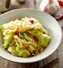 Hand Ripped Cabbage