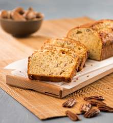 Cake de plátano y nueces pacanas