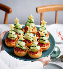 Mini tartas árbol de Navidad