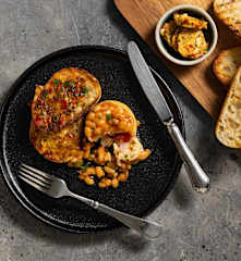 Breakfast pots with chilli butter toast