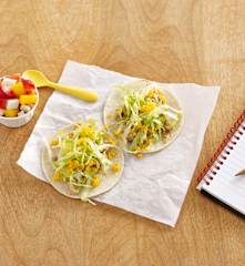 Chicken Soft Tacos with Fruit Salsa