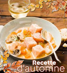 Blanquette de poisson, sauce au potimarron
