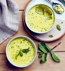 Flans de courgettes, à la menthe et au chèvre