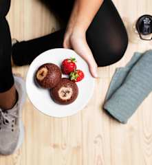 Kakaowe muffinki z bananem i dynią