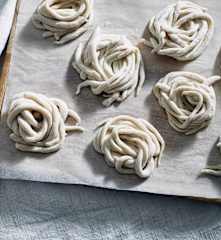 Homemade pici pasta