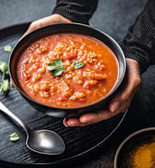 Soupe épicée aux lentilles à la Marocaine