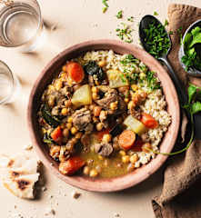 Cuscús con cordero y verduras