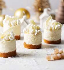 Cheesecakes de chocolate blanco
