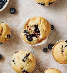 Muffins de arándanos sin lactosa