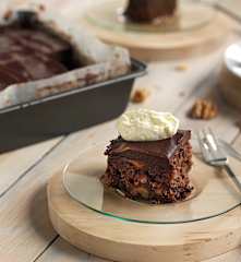 Pasteles de toffee salado y chocolate