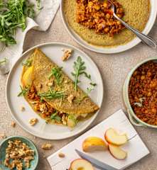 Vollkornpalatschinken mit Pilzfüllung