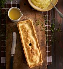 Empada de borrego com puré de batata