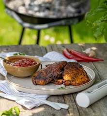 Grillowane piersi z kurczaka po meksykańsku z salsą pomidorową​