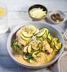 Lemon pepper chicken with zoodles (Thermomix® Spiralizer, TM6)