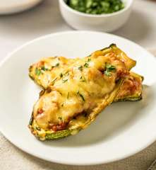 Calabacitas rellenas al vapor