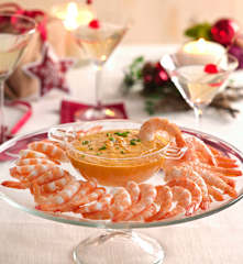 Langostinos al romesco