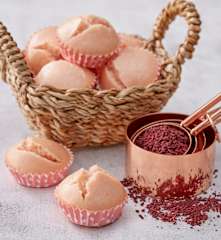 Red Yeast Rice Huat Kuih (Steamed Cupcakes)