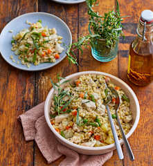 Salade de blé et légumes au poulet et à l'estragon
