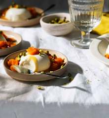 Panna cotta de durazno