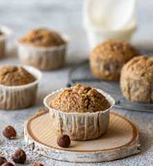 Muffinki orzechowe z 3 składników Muffinki orzechowe z 3 składników