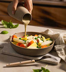 Warzywa w sosie holenderskim