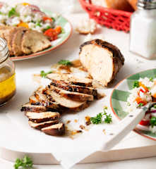 Fiambre de pechuga de pollo escabechada