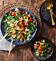 Rucola-Süßkartoffel-Salat mit Avocado