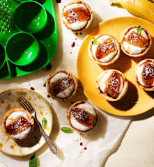 Tartaletas de plátano con caramelo