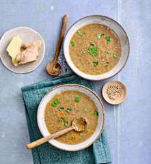 Potage de lentilles aux carottes et au gingembre