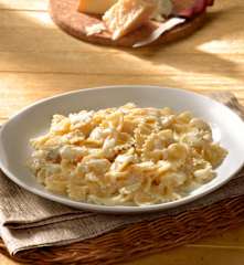 Farfalle a los cuatro quesos