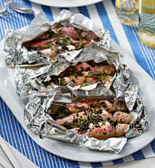Salmonetes en papillote