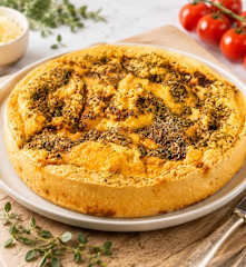 Torta salgada proteica de atum