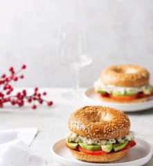 Bocadillo de ensalada de pavo