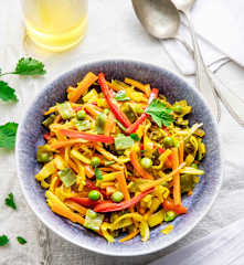 Curry de légumes façon wok