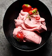 Espuma rápida de frutas congeladas