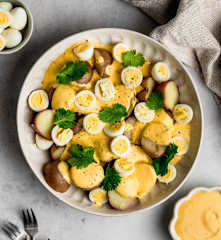 Papitas cocktail a la huancaína