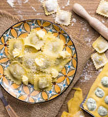 Tortelli di erbette, ricotta e spinaci