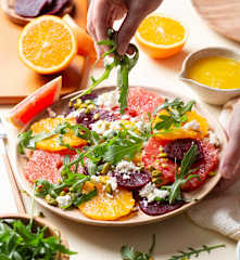 Ensalada de pomelo y remolacha