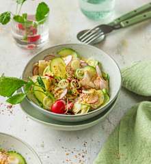 Salade asiatique au concombre et chou-rave