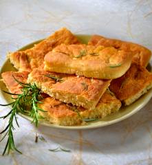 Focaccia aux pois chiches