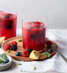 Mojito de fresas sin alcohol