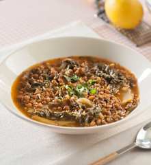 Lentejas con tomate y acelgas