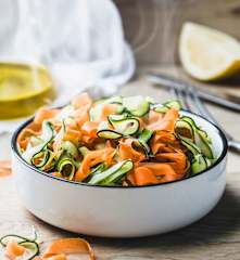 Tagliatelle de carotte et courgette vapeur