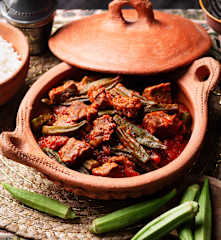 Guiso de okra y ternera (Bamia)