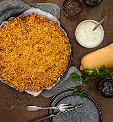 Rösti con zucca al forno