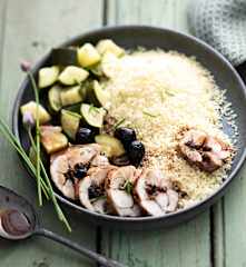 Cuisse de lapin farcie aux olives